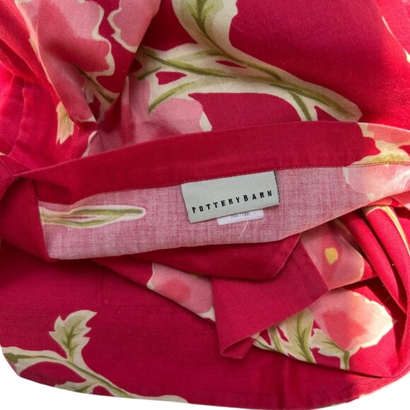 pottery barn asnew red pink floral set of 2 pillow cases - Picture 2 of 3